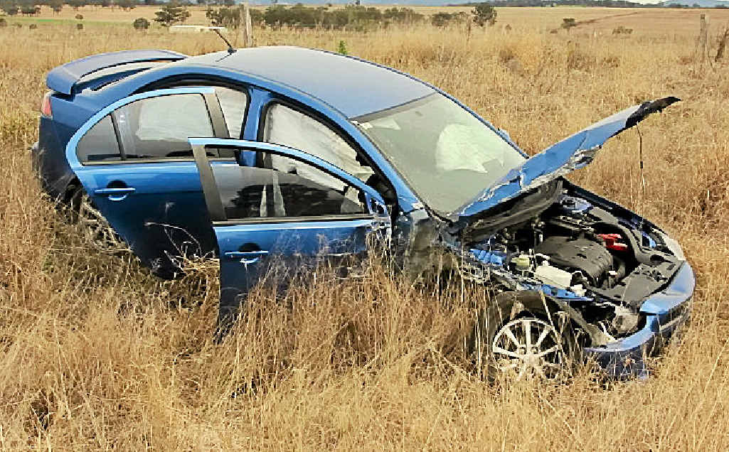 LUCKY ESCAPE: Two people were fortunate to escape serious injury after a two-vehicle collision near Killarney yesterday morning.